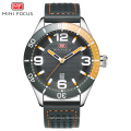 MINI FOCUS 0155 G Military Sport Men Watches Fashion Top Luxury Brand Quartz Auto Calendar Leather Wristwatch